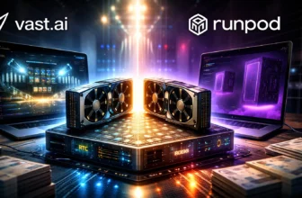 Vast.ai vs RunPod High-performance GPUs on server hardware comparing two AI cloud platforms for training and inference workloads