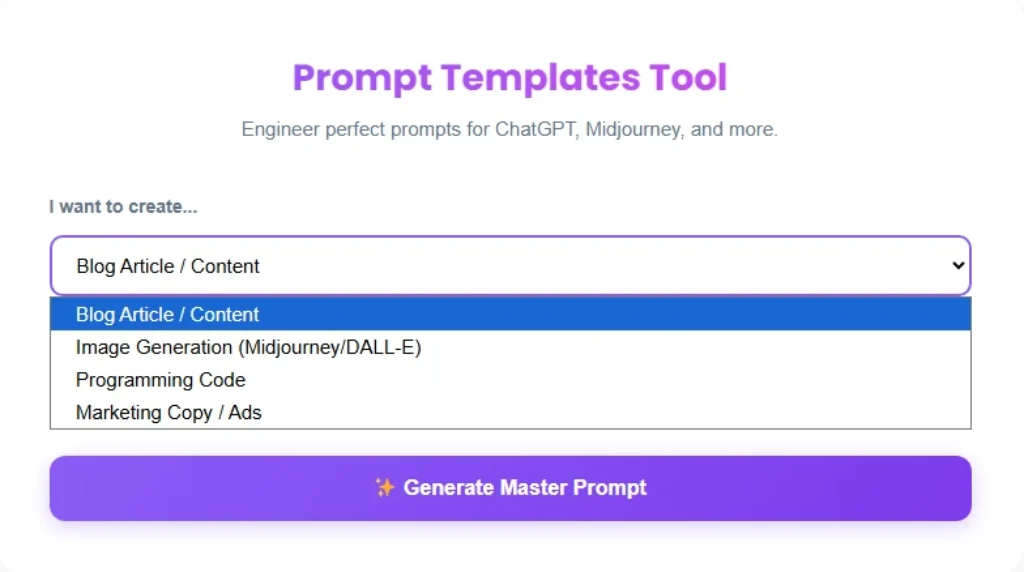 Prompt Templates Tool